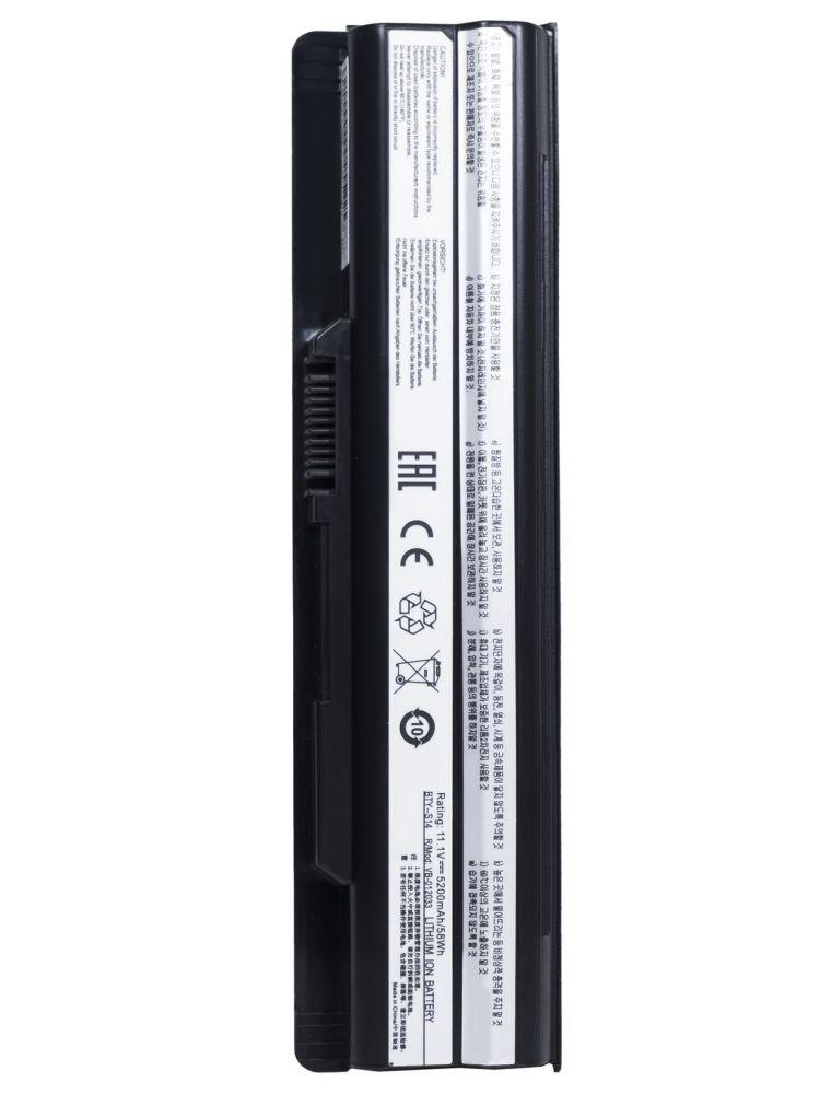 Аккумулятор (батарея) для ноутбука MSI FX400, FX600 (BTY-S14), 11.1В, 5200мАч, черный (OEM) - фото 1 - id-p223010932
