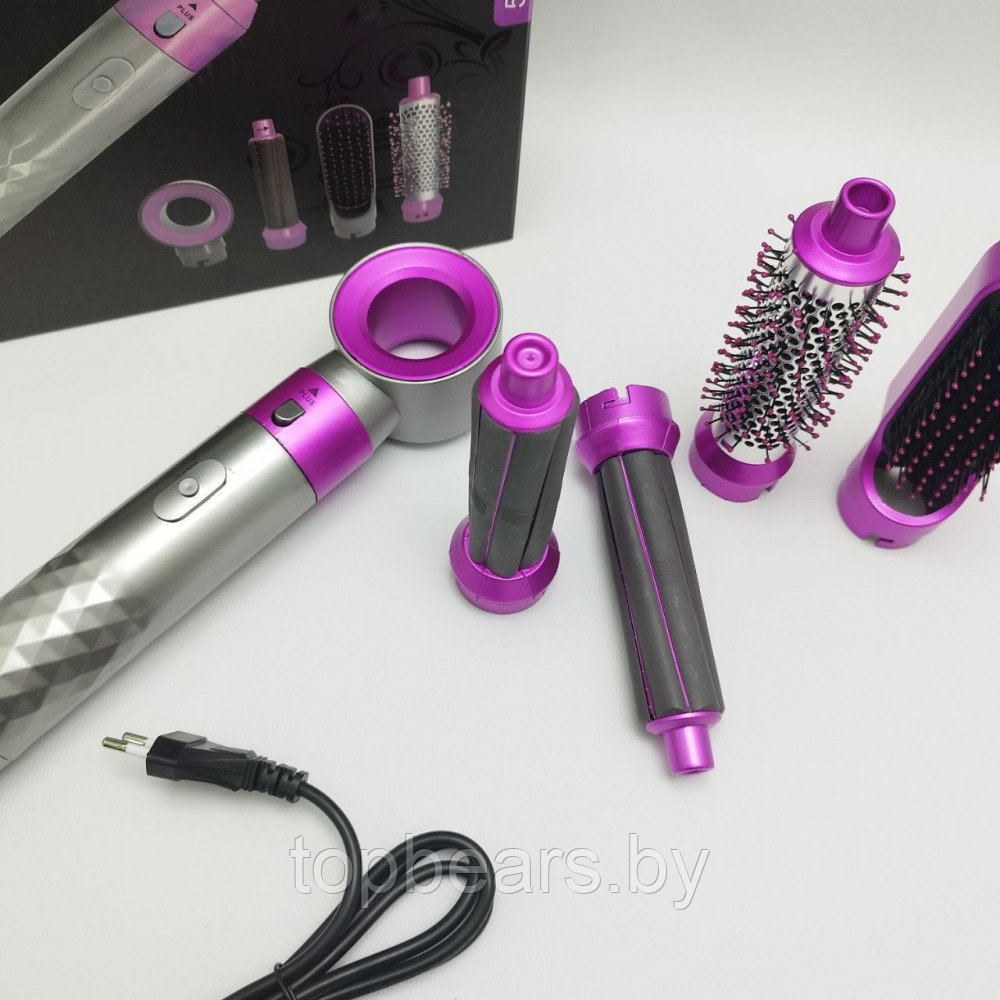 Стайлер для волос с пятью насадками Гранд 5в1 Hot Air Styler / Профессиональный фен - плойка / Набор 5в1 - фото 2 - id-p223012795