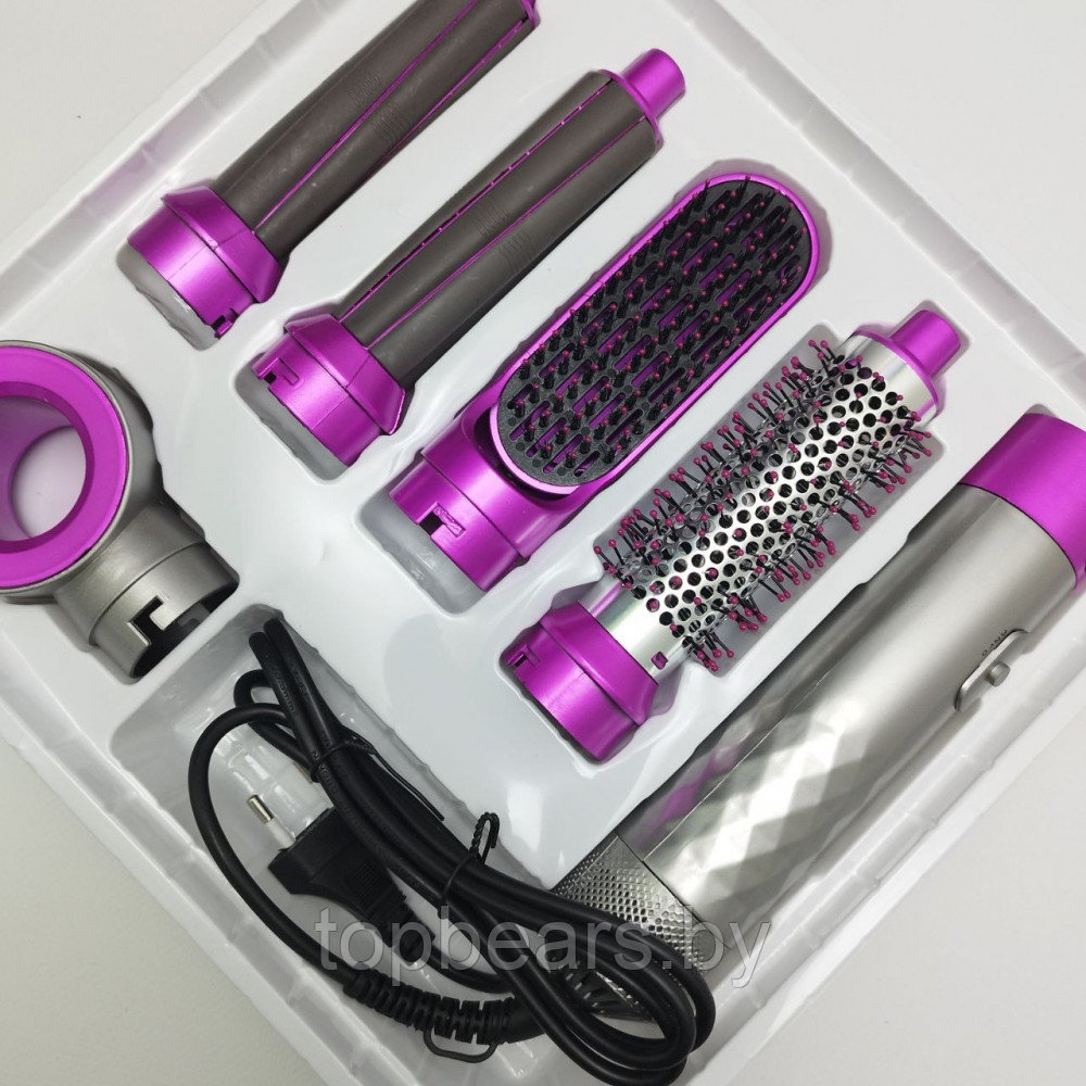 Стайлер для волос с пятью насадками Гранд 5в1 Hot Air Styler / Профессиональный фен - плойка / Набор 5в1 - фото 8 - id-p223012795