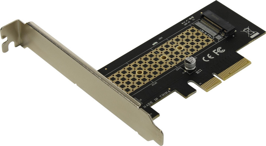 ORIENT C300E, Переходник PCI-E 4x- M.2 M-key NVMe SSD, тип 2230/2242/2260/2280, планки крепления в комплекте - фото 1 - id-p203915040