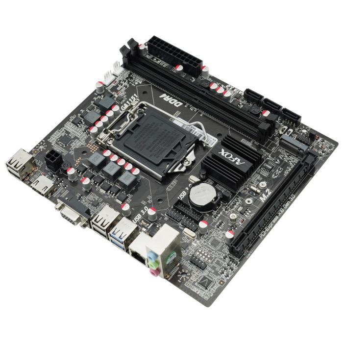 Материнская плата AFOX IH110D4-MA5-V2 motherboard intel H110, INTEL Socket 1151, 1000Mbps, Micro-ATX - фото 1 - id-p222624028