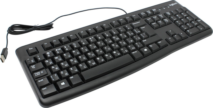 Клавиатура Logitech Keyboard K120 USB 105КЛ EN/RU 920-002583