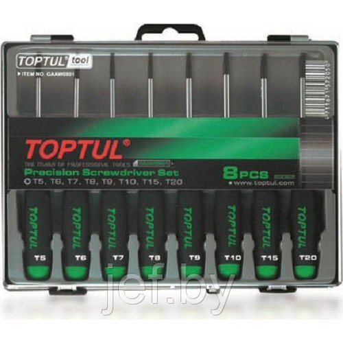 Набор отверток 8шт t5-t20 TOPTUL GAAW0801