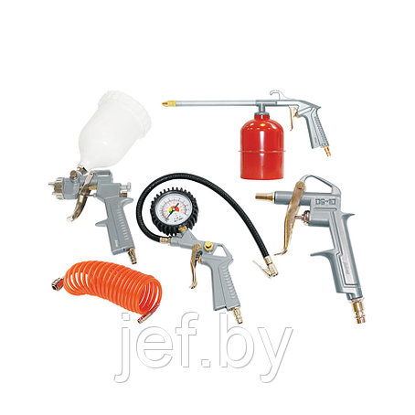 Набор пневмоинструмента 5 предметов к/р с верхним бачком FUBAG 120101, фото 2