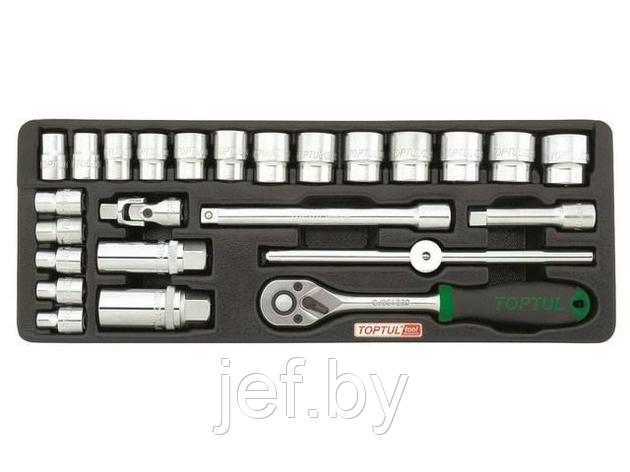 Набор-сет головок 3/8" 25 предметов 6-ти гранные TOPTUL GCAT2502, фото 2