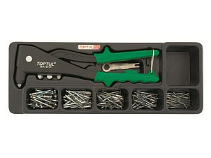 Набор-сет заклепочник + заклепки 3,2-4,8мм 136х364мм TOPTUL GAAT0101, фото 2