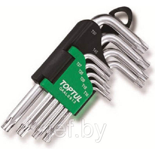 Набор-сет ключей L-TYPE TORX т10-т50 8шт 434х176мм TOPTUL GAAT0804 - фото 7 - id-p194618110