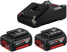 Комплект аккумулятор 18.0 в gba18 V 2 шт + зарядное устройство GAL 18-40 BOSCH 1600A019S0, фото 3