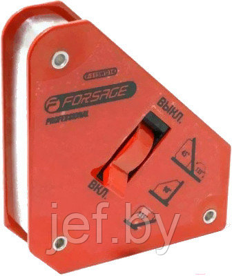 Фиксатор магнитный для сварочных работ с кнопкой "ВКЛ/ВЫКЛ" (25кг, 135гр., 90гр., 45гр.), в блистере FORSAGE, фото 2