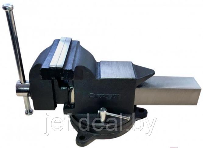 Тиски стальные поворотные с наковальней + захват для труб 10"-250мм FORSAGE F-6540210A - фото 2 - id-p208036201
