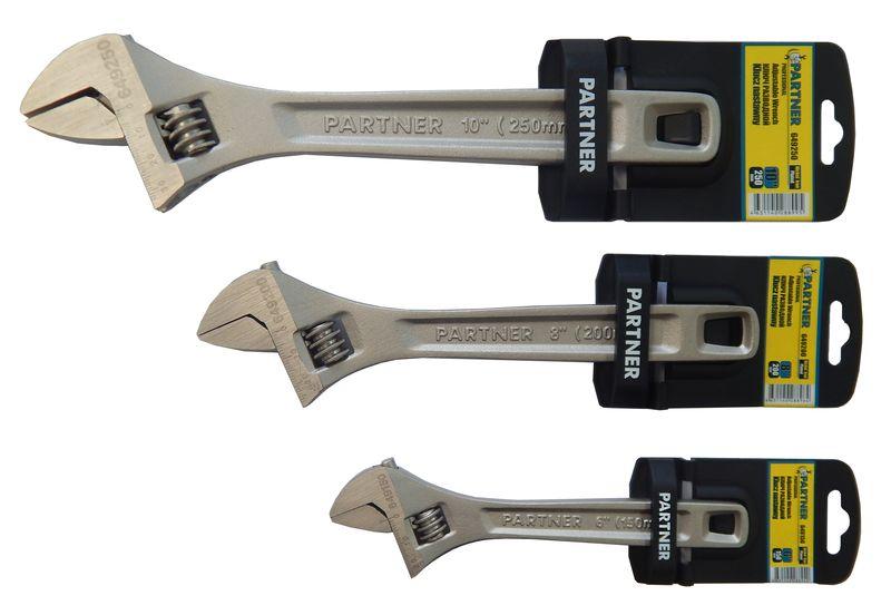 PA-649150 Ключ разводной Profi 6"-150мм (захват 0-20мм), на пластиковом держателе Partner - фото 1 - id-p223015084
