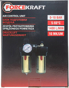 Блок подготовки воздуха 1/4" FORCEKRAFT FK-BFC2000, фото 2