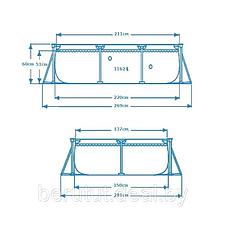 Каркасный бассейн Rectangular Frame прямоугольный 220х150х60 см INTEX 28270NP, фото 2