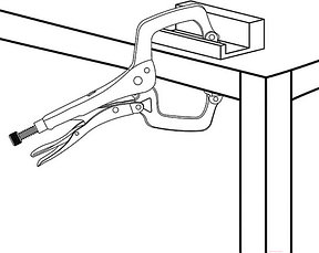 Зажим-струбцина C поворотными упорами 280мм TOPTUL DMAA1A11, фото 2