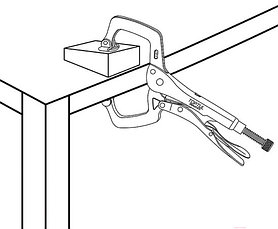 Зажим-струбцина C поворотными упорами 280мм TOPTUL DMAA1A11, фото 3