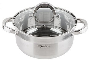 Кастрюля из нерж.стали 2.6л ф 20 x 10 см PERFECTO LINEA 50-520100, фото 2