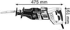 Сабельная пила GSA 1300 PCE + 2 пильных полотна 1300 Вт BOSCH 060164E200, фото 3