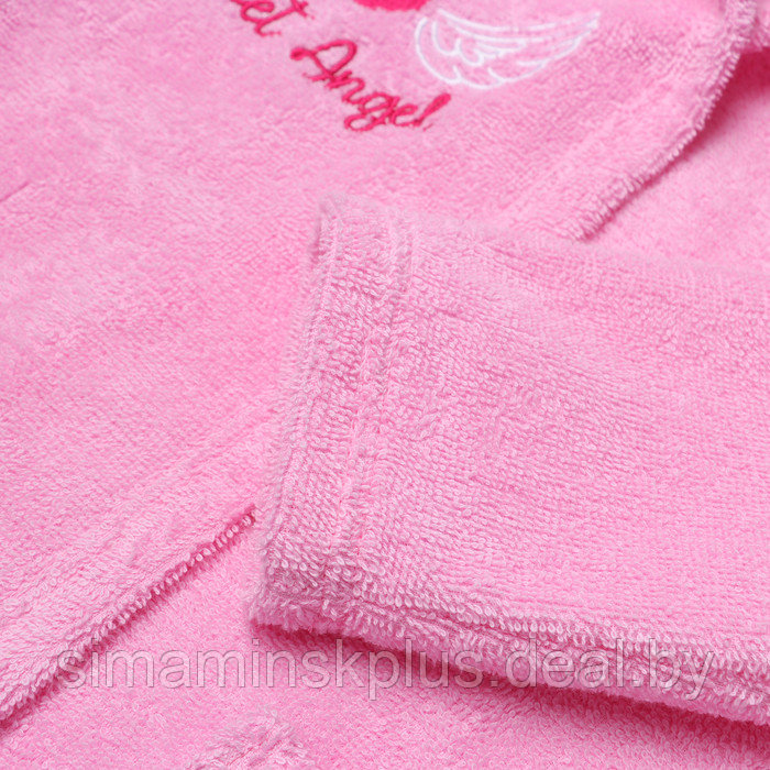 Халат махровый детский Sweet angel р-р 32 (110-116 см), розовый - фото 3 - id-p223015102
