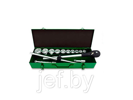 Набор головок 3/4" 13 предметов 6-гранных металлическом кейс TOPTUL GCAD1405, фото 2