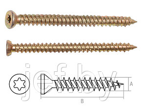 Шуруп по бетону 7.5х225 мм желтый цинк, T30 (5 кг) STARFIX SMV1-99268-5