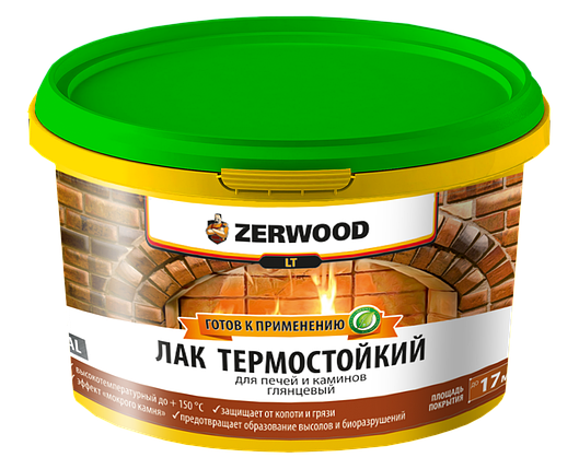 Лак термостойкий для печей и каминов Zerwood LT глянцевый (2,5кг), фото 2