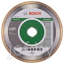 Алмазный круг 180х25.4 мм по керамике сплошн. STANDARD FOR CERAMIC сухая/мокрая резка BOSCH 2608602536