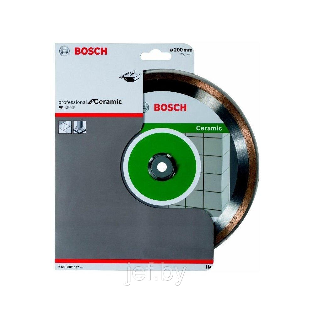 Алмазный круг 200х25.4 мм по керамике сплошн. STANDARD FOR CERAMIC сухая/мокрая резка BOSCH 2608602537 - фото 2 - id-p195486367