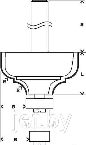 Фреза профильная C 4,8/14/8 BOSCH 2608628396, фото 2