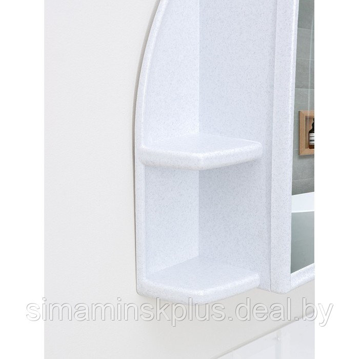 Шкафчик для ванной комнаты c зеркалом «Орион», цвет белый мрамор - фото 5 - id-p223015257