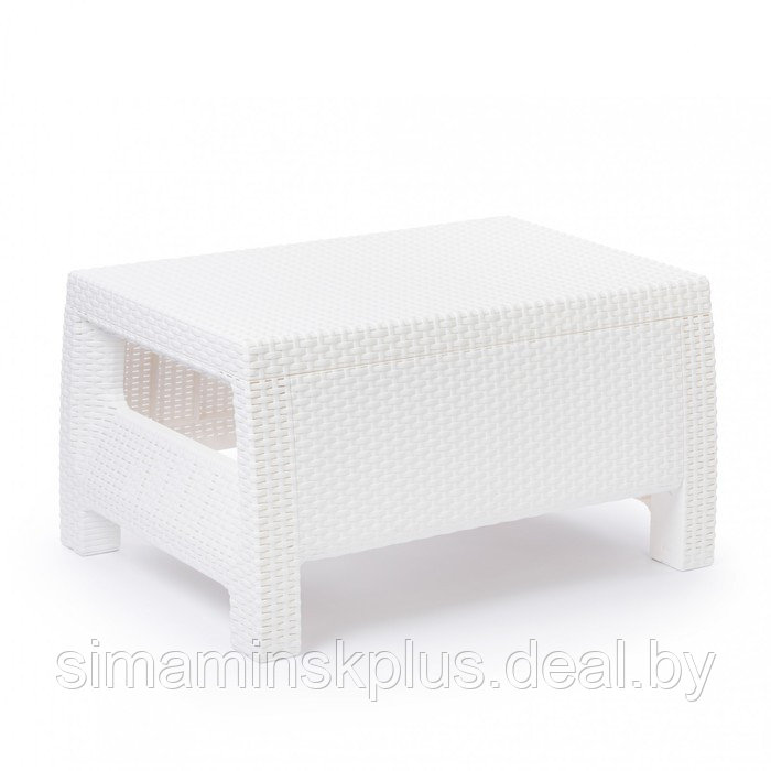 Стол "Ротанг", 76,5х57х42 см, цвет белый - фото 1 - id-p223015317
