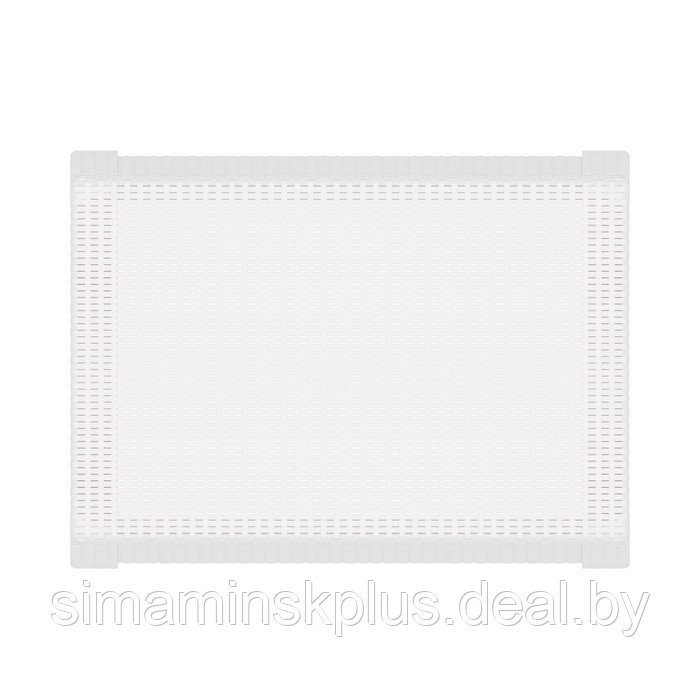 Стол "Ротанг", 76,5х57х42 см, цвет белый - фото 4 - id-p223015317