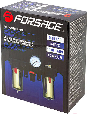Блок подготовки воздуха с нижним расположением регулятора 1/4" FORSAGE F-BC2000, фото 2