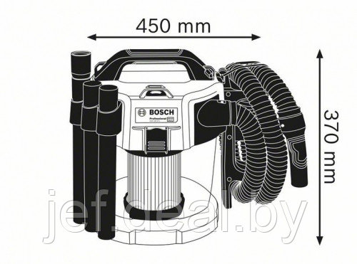 Аккумуляторный пылесос GAS 18V-10 L в коробке + набор насадок без АКБ BOSCH 06019C6302 - фото 9 - id-p202054510