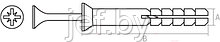 Дюбель-гвоздь 6х60 мм полипропилен гриб (5 кг) STARFIX SMV2-82218-5, фото 2