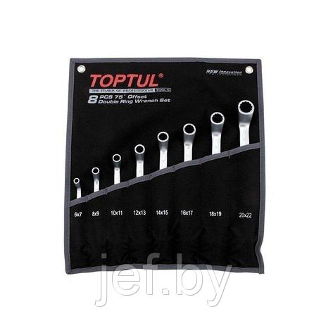 Набор ключей накидн. 6-22мм 8шт TOPTUL GPAI0802, фото 2