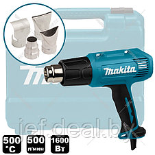 Термовоздуходувка HG 5030 K в чем. + набор сопл (1600 Вт) MAKITA HG5030K, фото 3