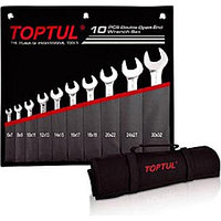 Набор ключей рожк. 6-32 мм 10 шт в сумке чёрный TOPTUL GPCJ1001