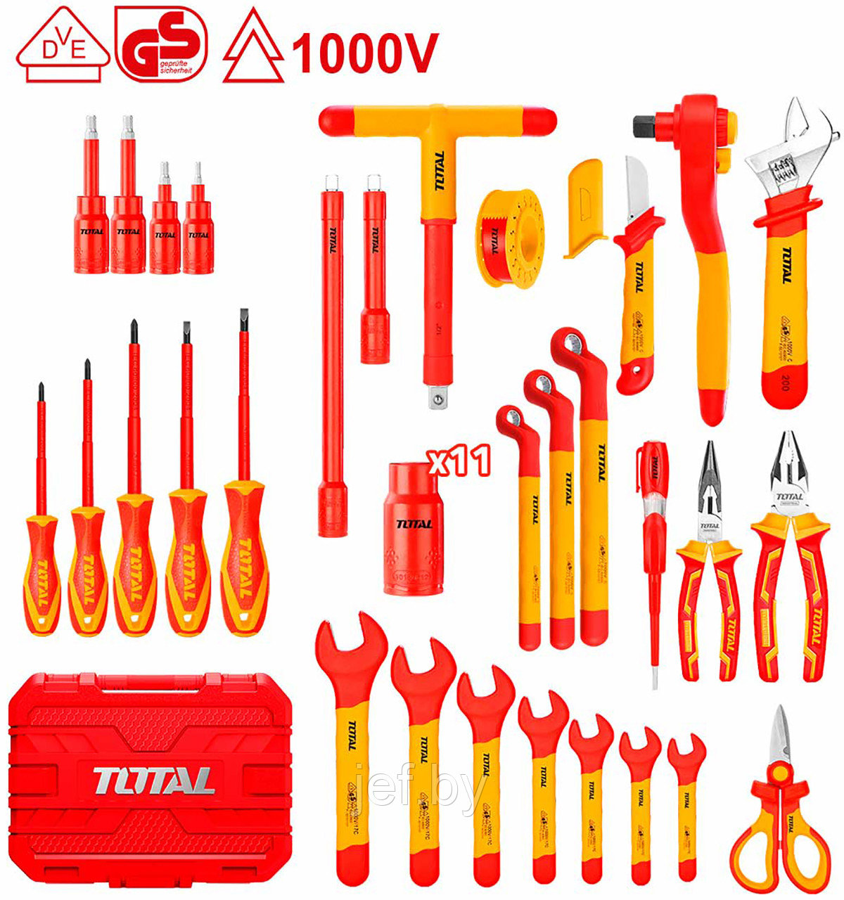 Набор инструментов диэлектрических (41 предмет) TOTAL THKITH4101