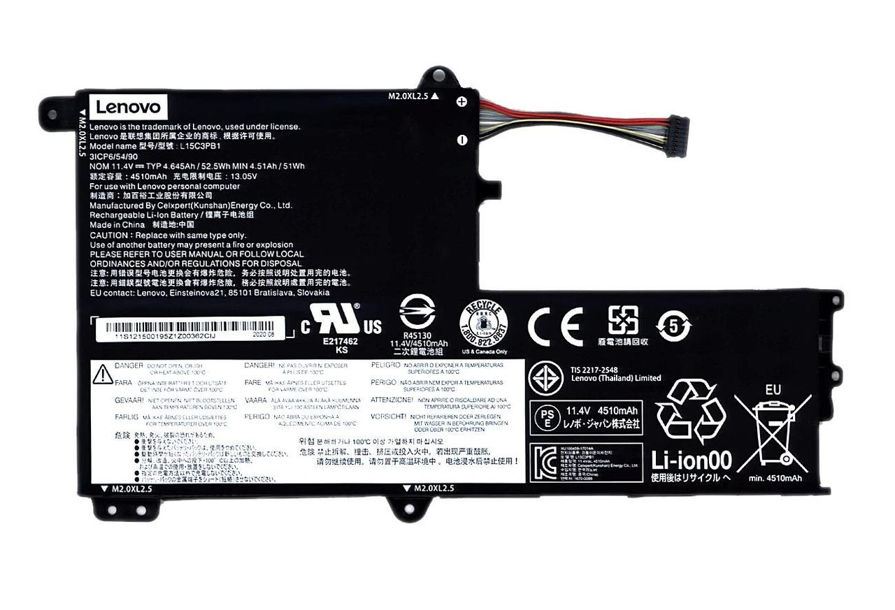 Оригинальный аккумулятор (батарея) для ноутбука Lenovo IdeaPad 330S-15ARR (L15L3PB0) 11.25V 52.5Wh