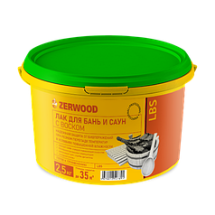 Лак для бань и саун Zerwood LBS с воском (2,5кг)