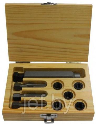 Набор метчиков и футорок для восстановления резьбы свечей накаливания 9 предметов PARTNER PA-1010-125, фото 2