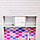 Игровая мебель «Детская кухня», цвет корпуса бело-серый, цвет фасада бело-малиновый, фартук ромб, фото 3