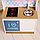 Игровая мебель «Детская кухня», цвет корпуса бело-бежевый, цвет фасада бело-голубой, фартук ромб, фото 2