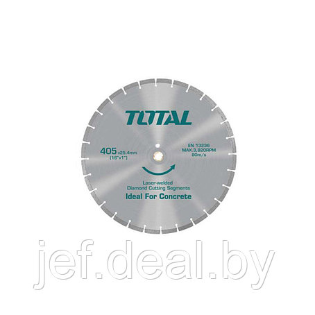 Алмазный диск (для резки асфальта) 405x10x25,4 мм TOTAL TAC2164051, фото 2