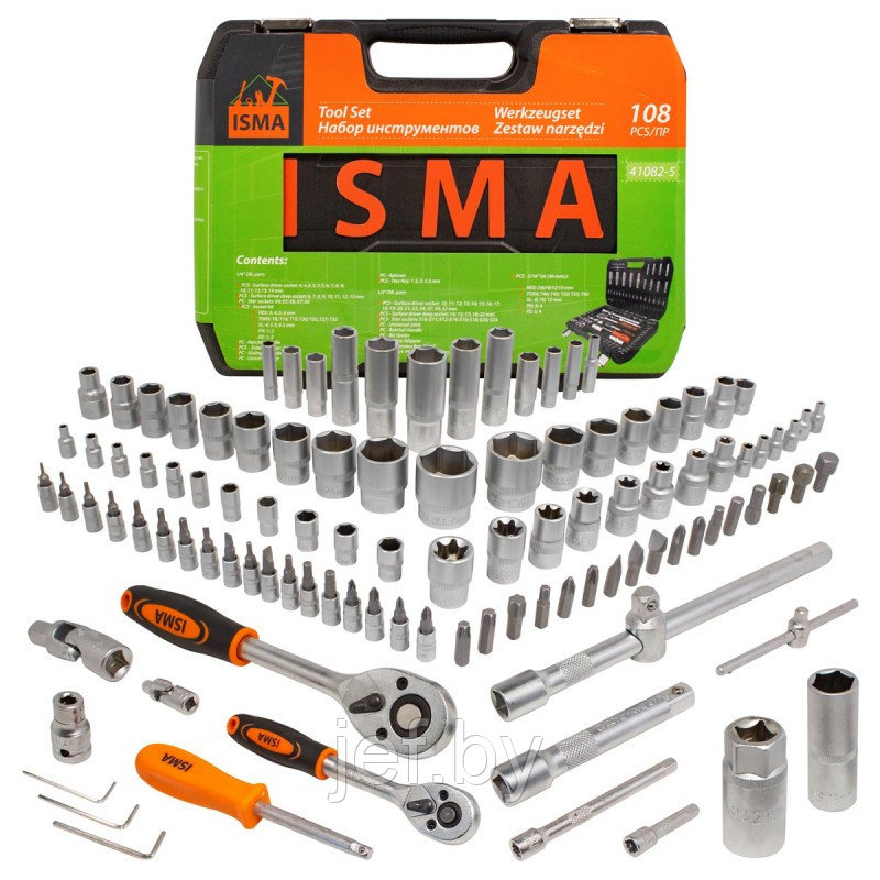 Набор инструментов 108 предметов ISMA ISMA-41082-5 - фото 5 - id-p196255205