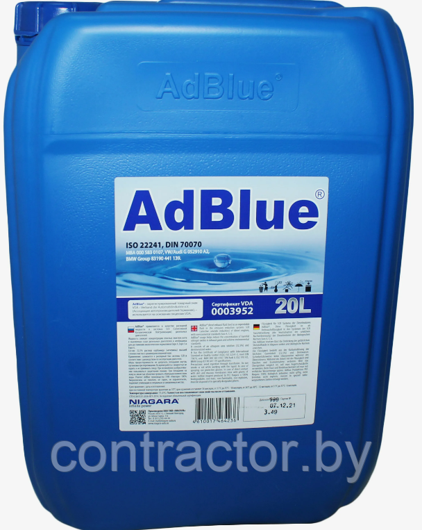 AdBlue (водный раствор мочевины) для систем SCR а/м Евро 4,5,6