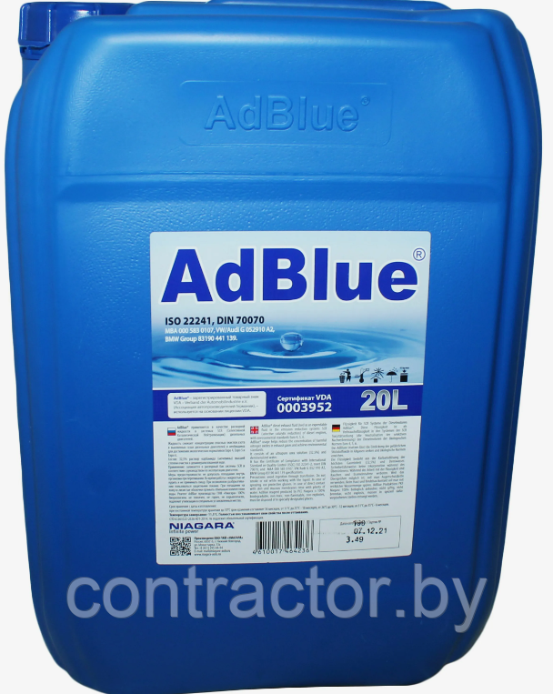 AdBlue (водный раствор мочевины) для систем SCR а/м Евро 4,5,6 - фото 1 - id-p223020348