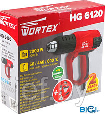 Термовоздуходувка HG 6120 в кор. + набор сопл (2000 Вт) WORTEX HG6120TK0811, фото 3