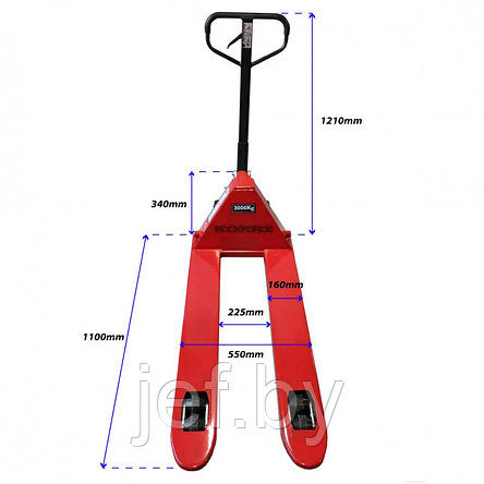 Тележка гидравлическая ручная 3т ROCKFORCE RF-AC3.0, фото 2