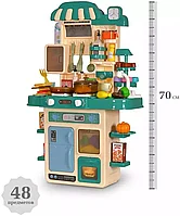 Детская кухня вода, свет, звук, пар, 48 предметов, высота 70 см арт. G792A